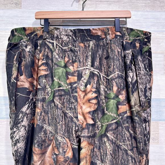 Cabelas Mossy Oak Break Up Suede Hunting Pants Brown Camo Waterproof Mens 3XLT - Picture 2 of 6